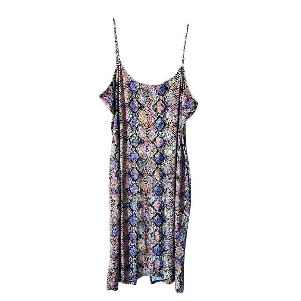 Absolutely Love It Bodycon Dress Snake Print Multicolor Womens 3X Party Festival